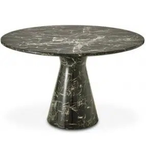Turner spisebord i faux marmor Ø119,5 cm - Sort marmor
