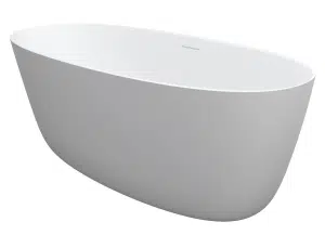 Riho Oval 160 fritstående badekar - mathvid - 160x72 cm