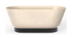 Woodio Flow fritstående badekar 160 x 70 cm ECO - Polar hvid