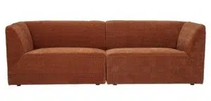 Bloomingville Sofa Petra i brun polyester