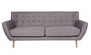 HOUSE NORDIC Monte sofa - lysegråt stof og træben, 3 personers (180x76)
