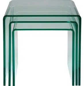 KARE DESIGN Clear Club Nest indskudsborde - glas, kvadratisk (3/sæt)