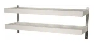 FURBO Nadja dobbelt skohylde til væg, m. 2 hylder - hvid træ og stål (B:50) Hvid