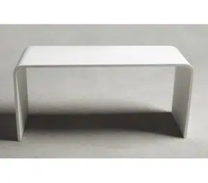 Ideavit Solidtondo bænk 90 x 30 cm Solid surface - Mat hvid