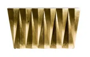 Rustikt konsolbord i messing og mdf H77 cm x B135 cm - Antik guld