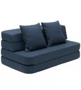 KlipKlap Foldesofa - 3 Fold Sofa XL - 140cm - Dark Blue/Black