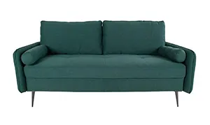 House Nordic Imola 2,5 personers sofa i grønt stof med sorte metalben