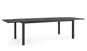 Hilde Havebord med udtræk i aluminium 200 - 300 x 100 cm - Charcoal
