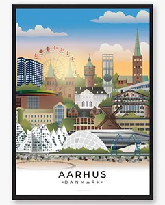 Aarhus byplakat Plakater til stuen
