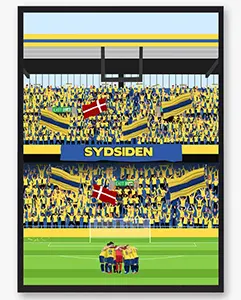 Brøndby fans – fodboldplakat