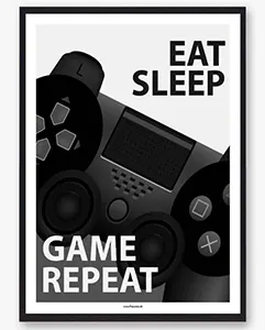 EAT, SLEEP, GAME, REPEAT – gamerplakat