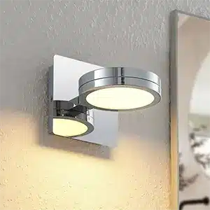 Lindby Skrolla LED-væglampe til badet, 1 lyskilde Lamper til Badeværelse
