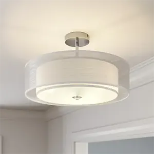 Pikka loftlampe med hvid skærm Lamper til Soveværelse