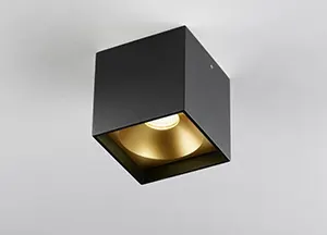 Solo Square Loftlampe Sort/Guld 3000K - LIGHT-POINT