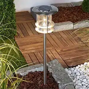 Sumaya - LED solcellelampe i rustfrit stål